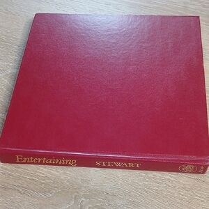 Vintage 80's Entertaining Martha Stewart Book First/15 Red Hardcover